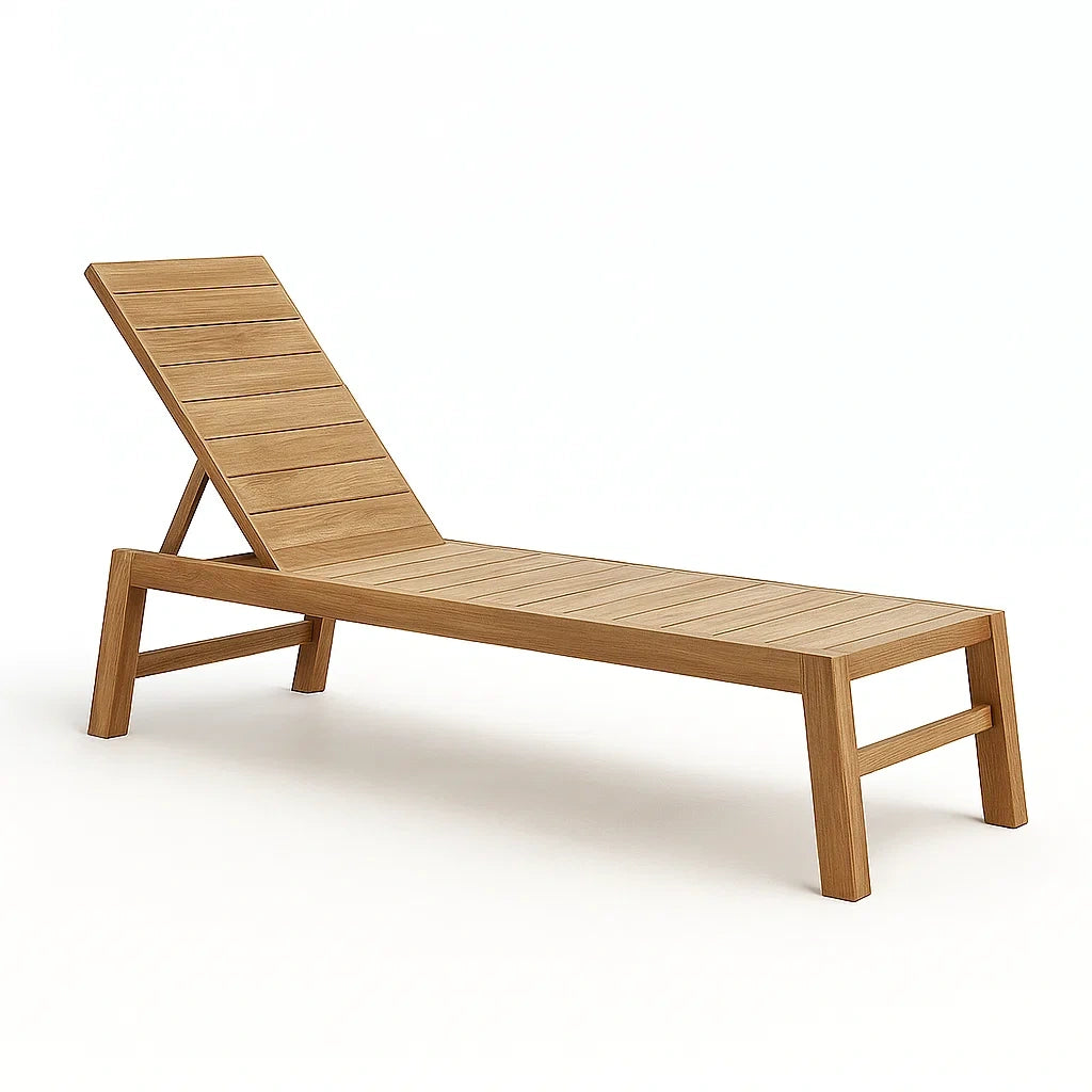 Gartenliege Teakholz Braun 200 cm