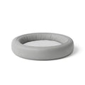 Rundes Hundebett aus PU-Leder Grau 70 cm