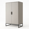 Kleiderschrank aus Stoff mit Metallrahmen Grau 180cm x 90cm x 50cm