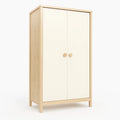 Kleiderschrank Holzrahmen MDF Cremeweiß 160x80x50cm