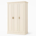Drehtürenschrank Holz Creme 150x60x200 cm