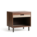 Nachttisch Holz mit Schublade Walnuss 60x45x30 cm