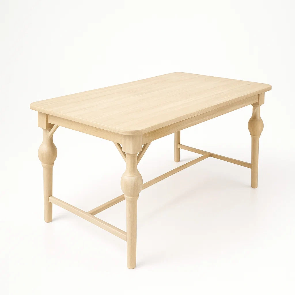Rechteckiger Esstisch aus Eichenholz 140x75x75 cm