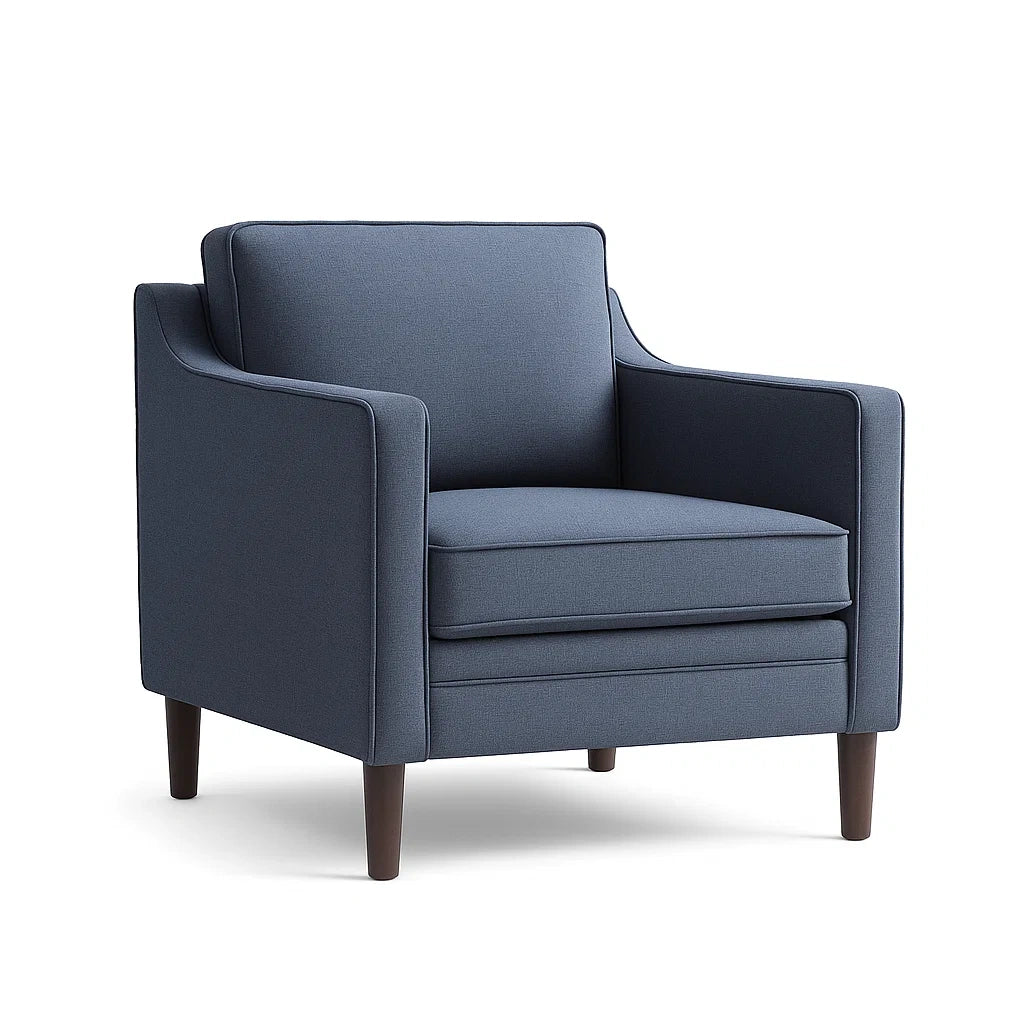 Sessel Stoff Blau 80cm x 90cm x 85cm