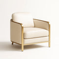 Sessel Metallrahmen Mikrofaser Creme 85x80x75 cm