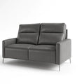 2-Sitzer Sofa Echtleder Dunkelgrau 160cm