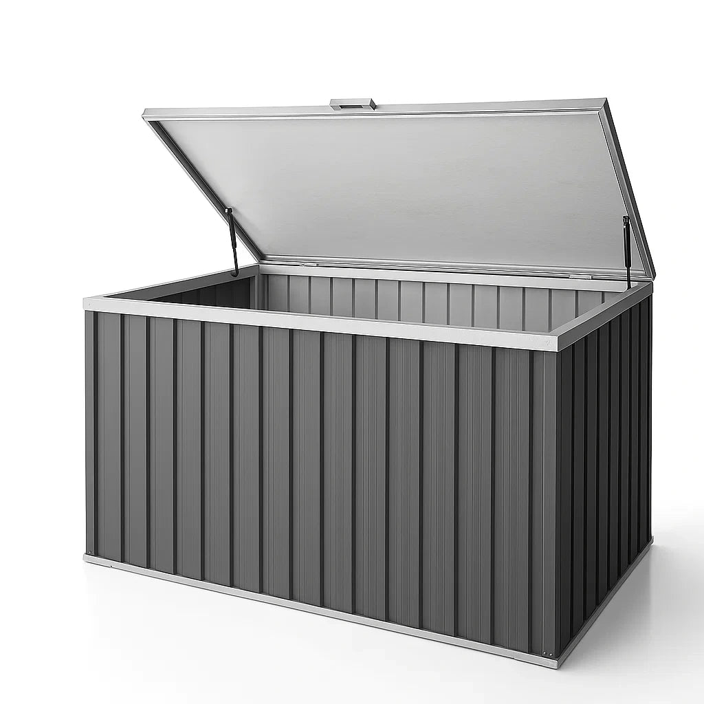Garten Aluminium Aufbewahrungsbox Anthrazit 150x80x100 cm