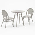 Bistro-Set aus Aluminium und Polyethylengeflecht, 60 cm Tisch
