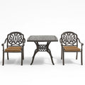 Gartenmöbel Set aus Aluminium mit Kissen in Bronze und Schwarz