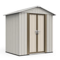 Metallgerätehaus mit Doppeltür Beige/Braun 213x130x185 cm