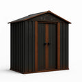Kunststoff Gartenhaus Schwarz/Braun 200x130x190 cm