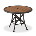 Runder Tisch Aluminium mit Polywood Braun Ø 100 cm